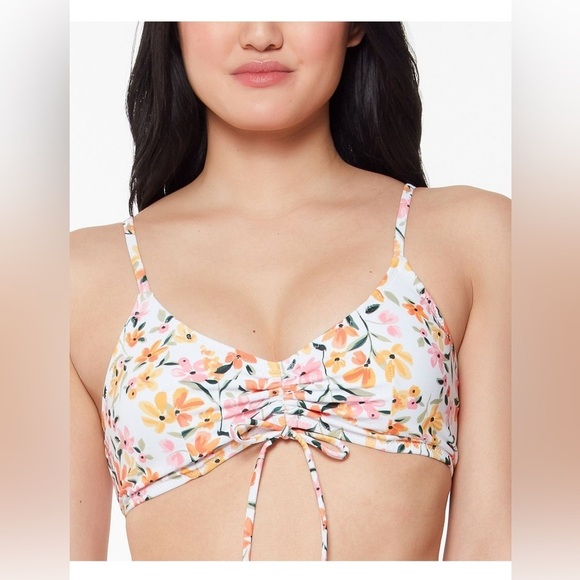 Jessica Simpson Other - Floral Bikini Top with Adjustable Tie Size Large Material